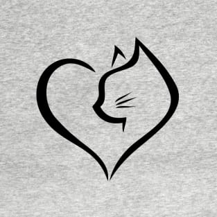 Cute cat heart T-Shirt